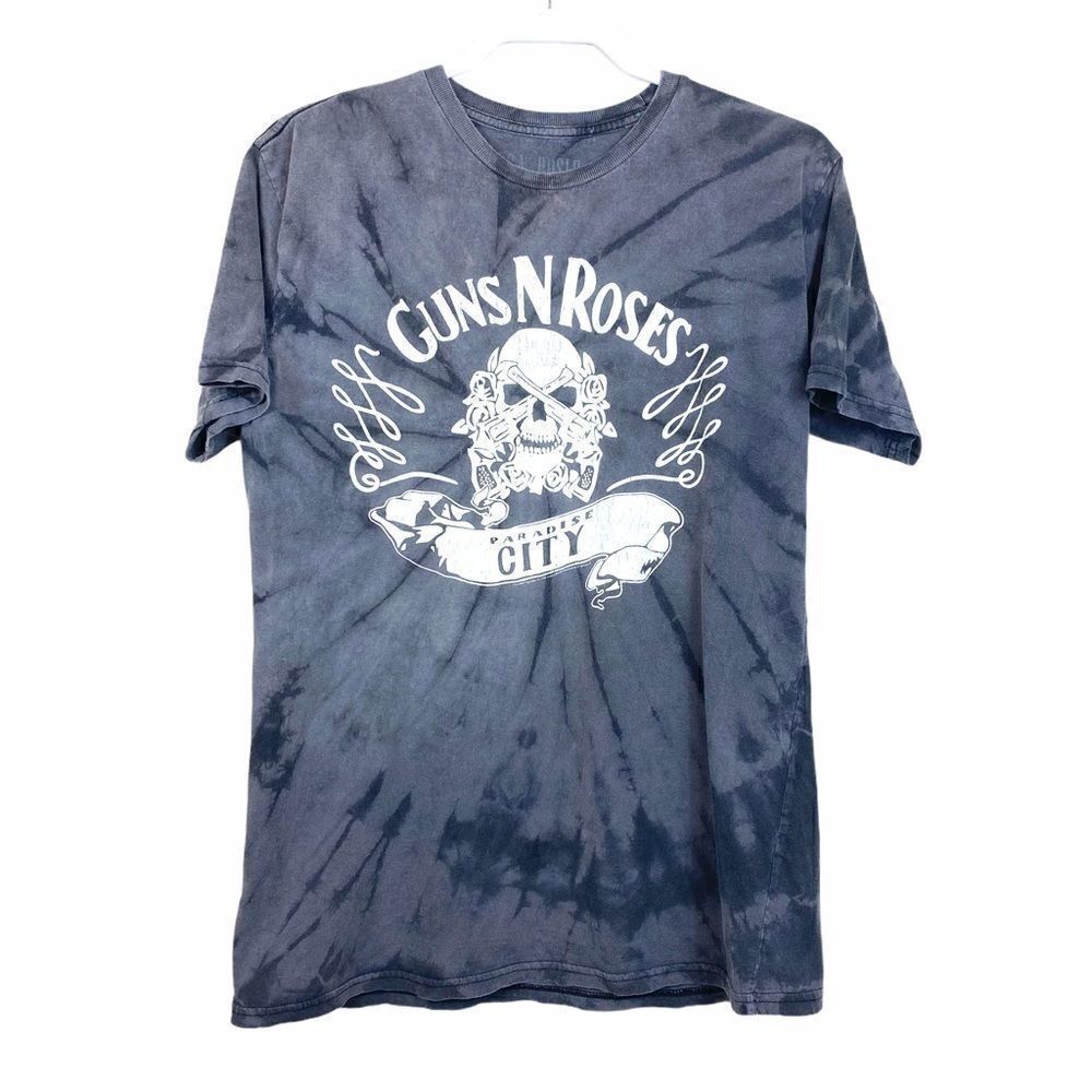 Guns & Roses Grey Tie Dye Graphic Tee